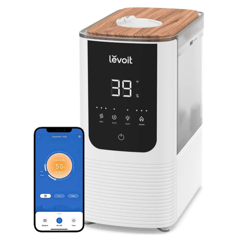 Levoit 4.5 L Smart Cool Warm Mist Humidifiers Ultra-Quiet with Aromatherapy Bed image 0