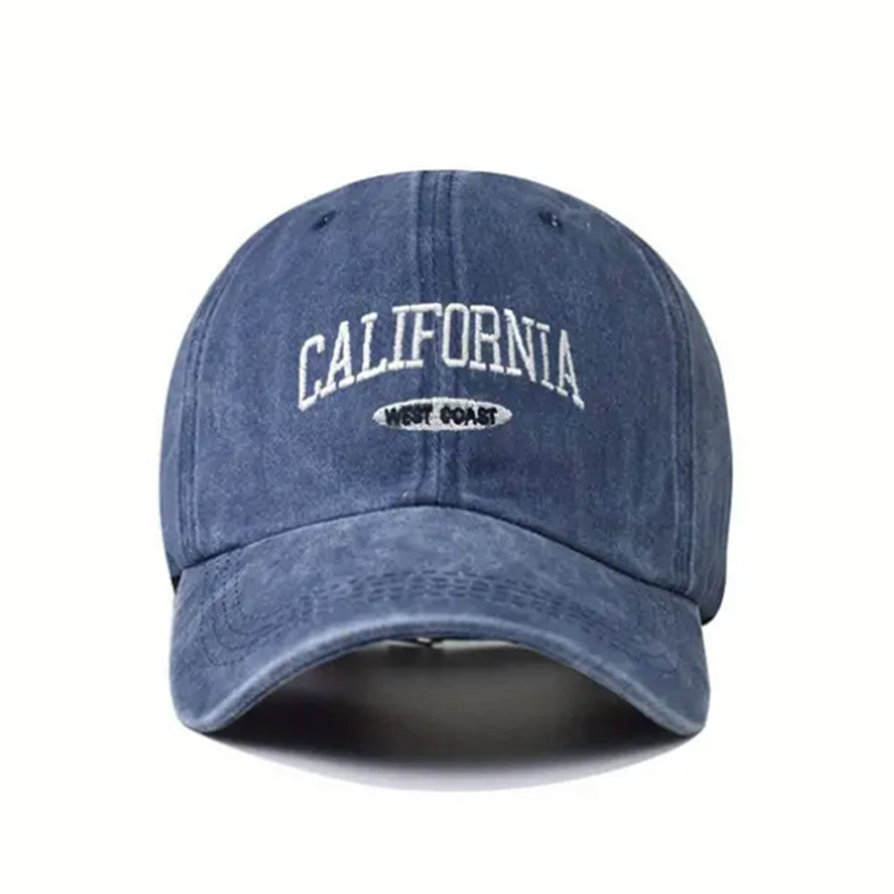 Cotton Retro Vintage Baseball Cap Men Women Denim Embroidered Letters Hat Cotto image 3