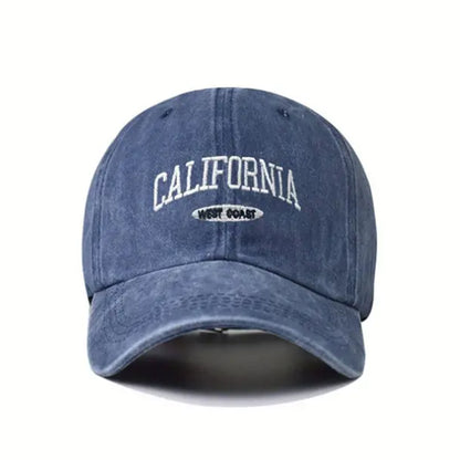 Cotton Retro Vintage Baseball Cap Men Women Denim Embroidered Letters Hat Cotto image 3