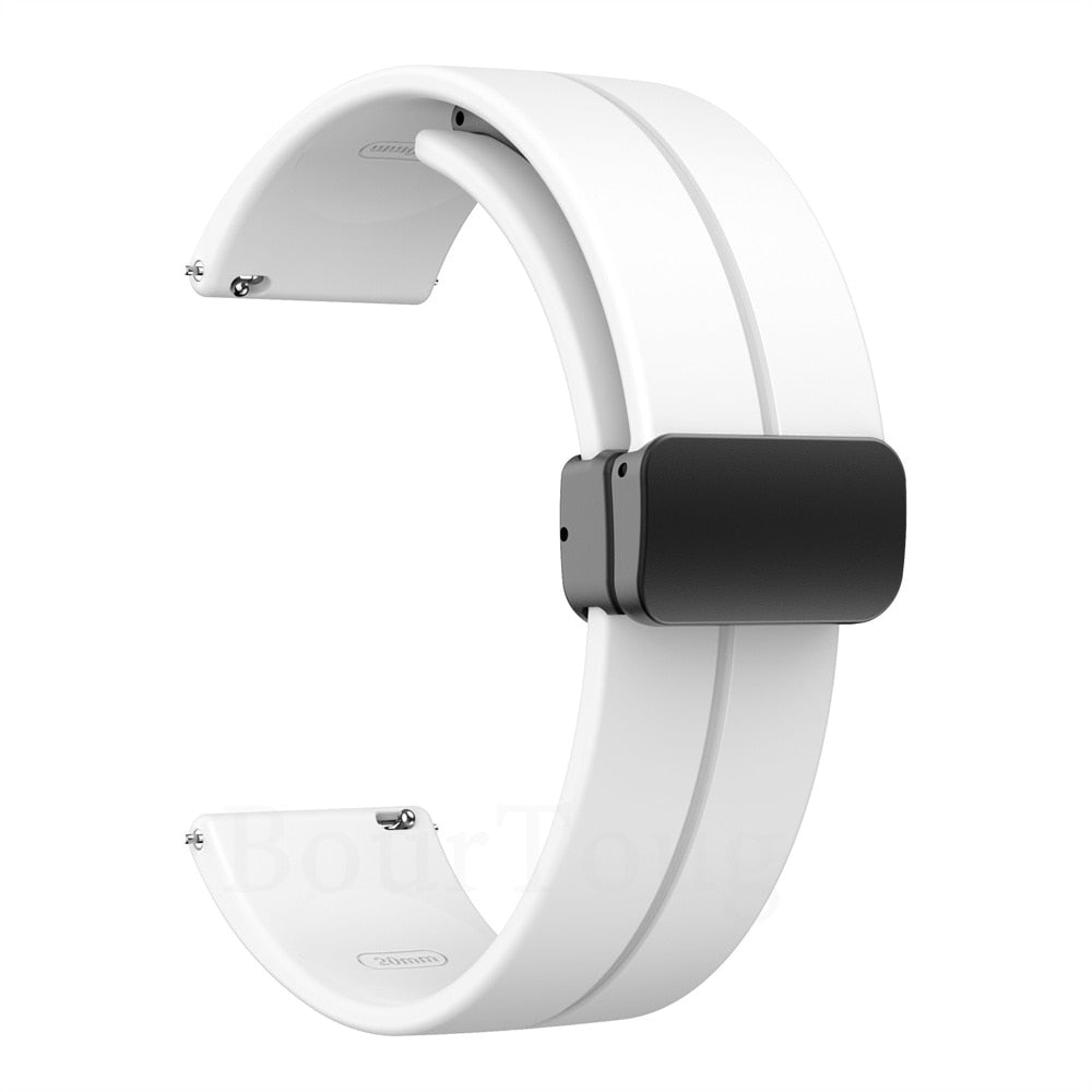 Magnetic Folding Buckle Band For HAYLOU RS4 Plus Silicone Strap For HAYLOU Sola image 4