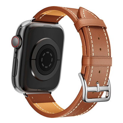 Leather Strap For Apple Watch Band 49mm 45mm 44mm 42mm 41mm 40mm 38mm Wristband image 5