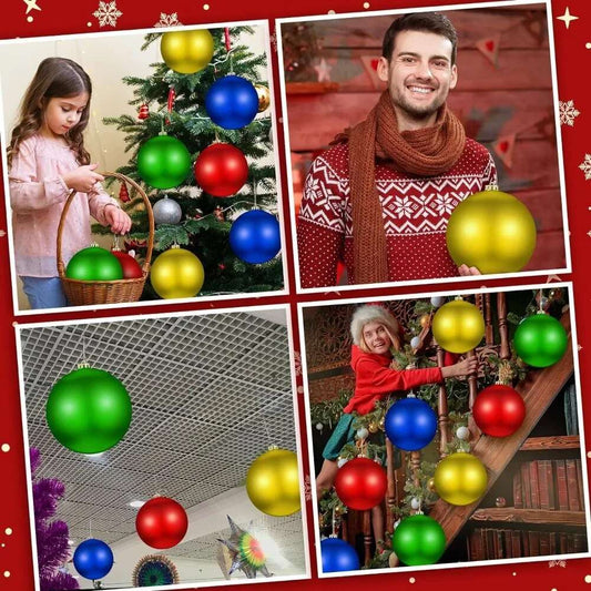 Set of 8 Christmas Ball OrnaMen'sts 6 " Christmas Ball Shiny OrnaMen'st Indoor a