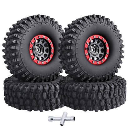 4pcs Hobbypark 1.9 " Beadlock Wheels and Tires Set for 1/10 Scale RC Crawler image 15