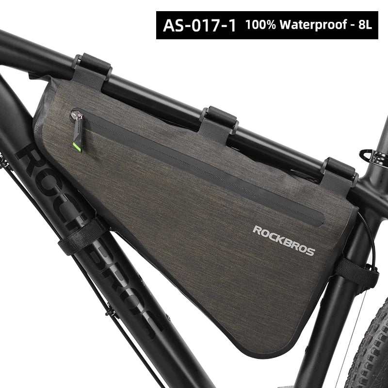 Rainproof Bike Bag Large Capacity MTB Road Frame Bag Triangle Pouch Wa