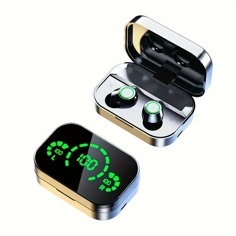 2024 New Three-screen Intelligent Digital Display Power Wireless Earphones High