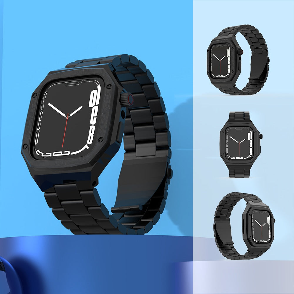 Luxury Modification Mod Kit For Apple Watch Band Case 49mm 44mm 45mm Rubber Str image 7