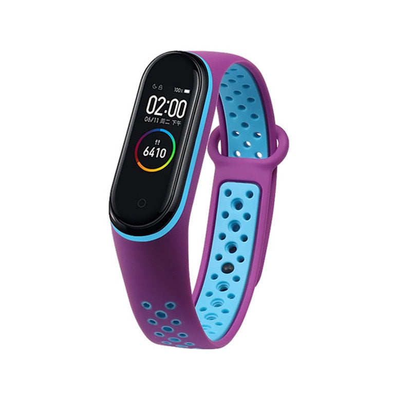 Silicone Strap for Xiaomi Mi Band 3 4 Breathable Straps Replacement Bracelet fo image 5