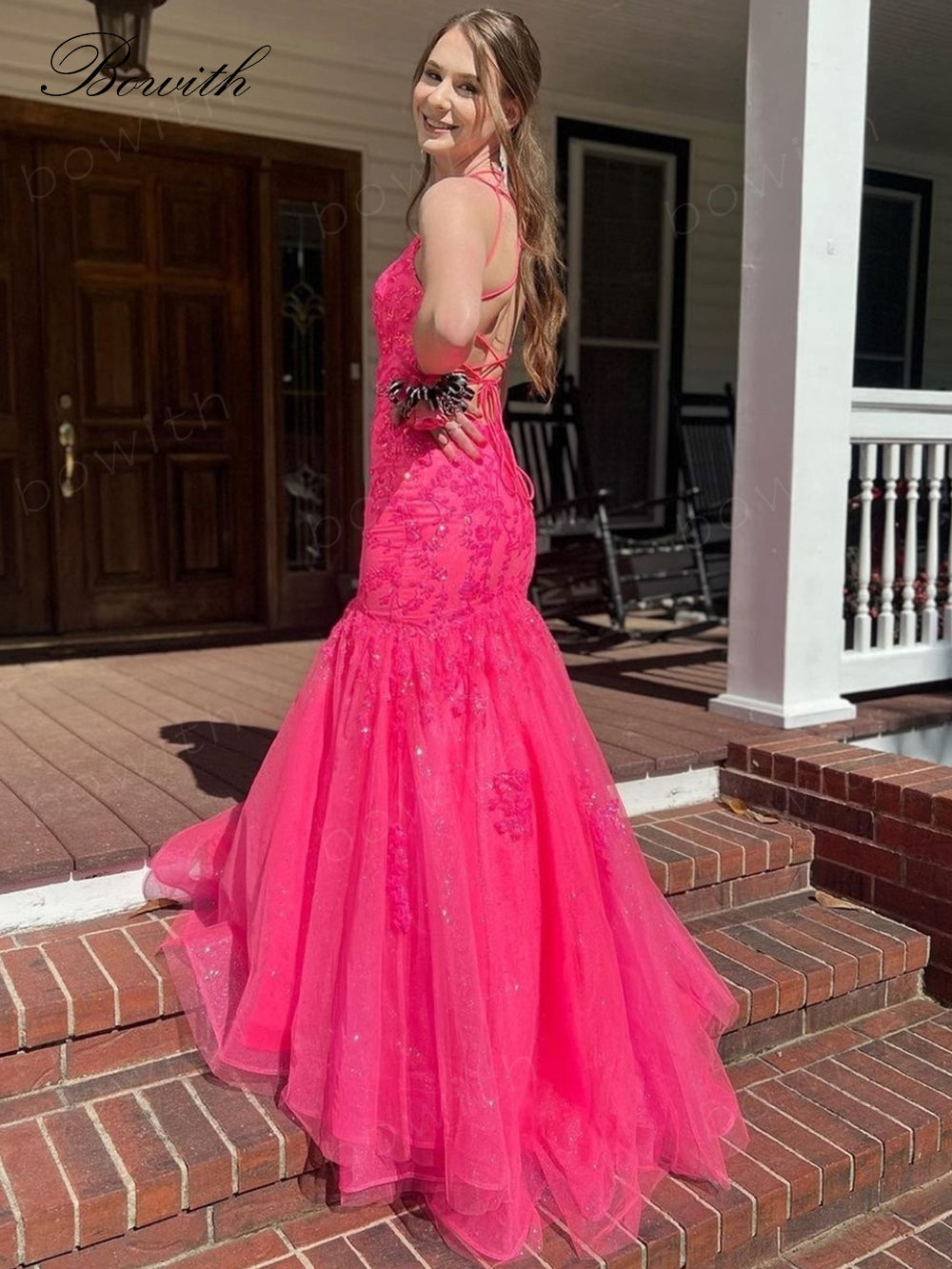 Bowith Elegant Prom Dresses Formal Evening Party Dresses Prom Party Wear Dresse
