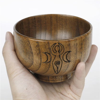 Altar Bowl Handmade Wood Bowls Ritual Tableware Ceremony Moon Divination Astrol image 6