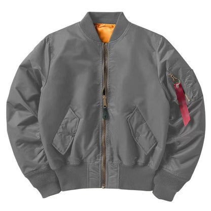 Men MA1 Jackets Autumn Quality Nylon American Military Uniform Aviator Unisex C image 4