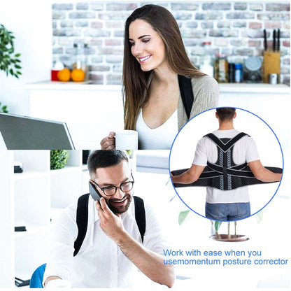 Straight Back Posture Corrector Shoulder Lumbar Brace Spine Support Belt Adjust image 6