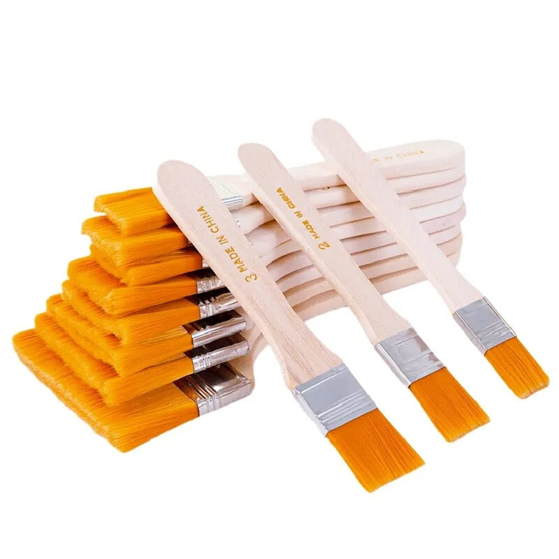 12pcs/set Memory Nylon Paint Brushes Set for Acrylic Oil Drawing Watercolor Woo image 0
