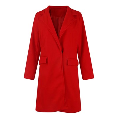 Eillysevens Women's Vintage Woolen Coat | Lapel Loose Fit Button Pockets | Autumn Winter | Black