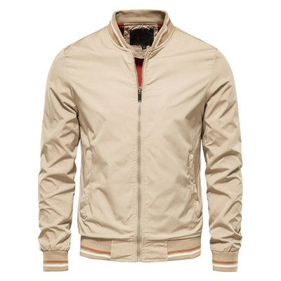 Spring Summer  Jacket Men'S Black Casual Slim Fit Baseball Men'S Jacke