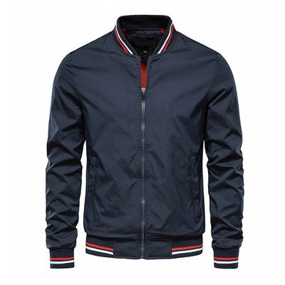 Spring Summer  Jacket Men'S Black Casual Slim Fit Baseball Men'S Jacke