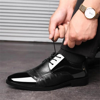 Men'S Classic Business Oxford Dress Shoes - Patent Leather Formal Shoes For Work & Special Occasions