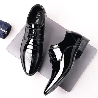 Men's Casual Dress Shoes Mesh Pattern Derby Shoe Classic Lace-up Point