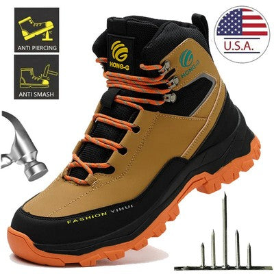 Safety Shoes Men Work Sneakers Indestructible Shoes Anti-smash Punctur