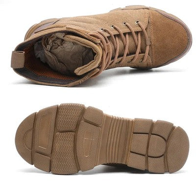 SUADEX Steel Toe Boots for Men Work Boots Indestructible Work Shoes De