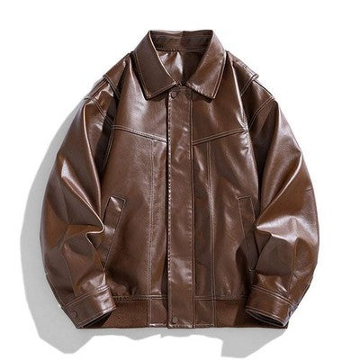 Europe The United States Trend Leather Jacket Spring Autumn New Loose
