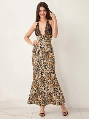 Women s Halter Neck Maxi Dress Floral Print Sleeveless Backless Evenin