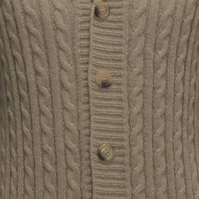 Men S Classic V-Neck Cable Knit Button Up Cardigan Sweater Long Sleeve