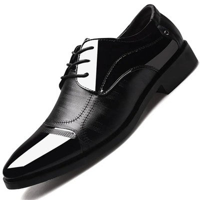 Men'S Classic Business Oxford Dress Shoes - Patent Leather Formal Shoes For Work & Special Occasions
