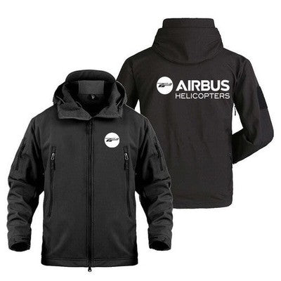 Men's Military Aviation Flight Jacket — Fleece Lined Zip-Up Hooded Pilot Coat