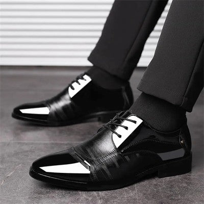 Men'S Classic Business Oxford Dress Shoes - Patent Leather Formal Shoes For Work & Special Occasions