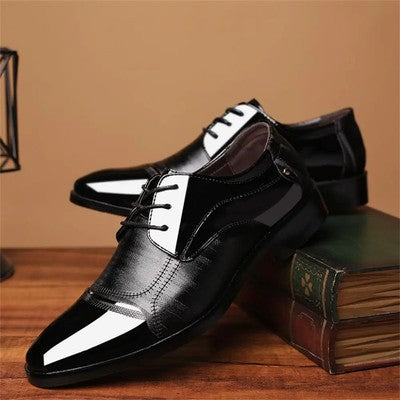 Men'S Classic Business Oxford Dress Shoes - Patent Leather Formal Shoes For Work & Special Occasions