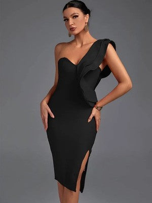 Bandage Dress Black Bodycon Dress Evening Party  One S