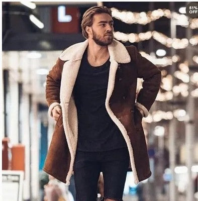 2025 New Men's Clothing Fashion Loose Men's Jackets Winter Polar Fleec