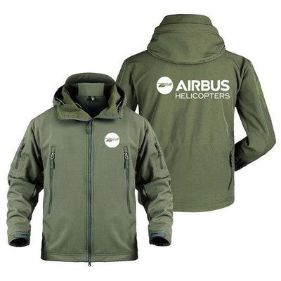 Men's Military Aviation Flight Jacket — Fleece Lined Zip-Up Hooded Pilot Coat
