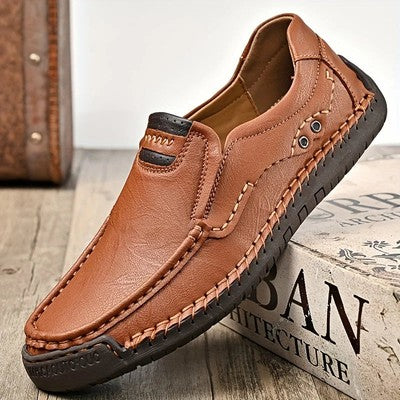 Men'S Solid Color Loafers, Soft Bottom And Surface, Casual Breathable