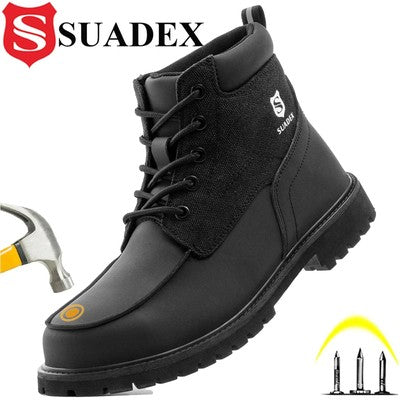 SUADEX Steel Toe Boots for Men Women Waterproof Indestructible Work Sa