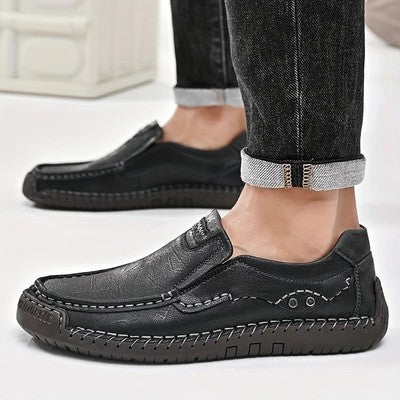 Men'S Solid Color Loafers, Soft Bottom And Surface, Casual Breathable