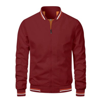 Spring Summer  Jacket Men'S Black Casual Slim Fit Baseball Men'S Jacke