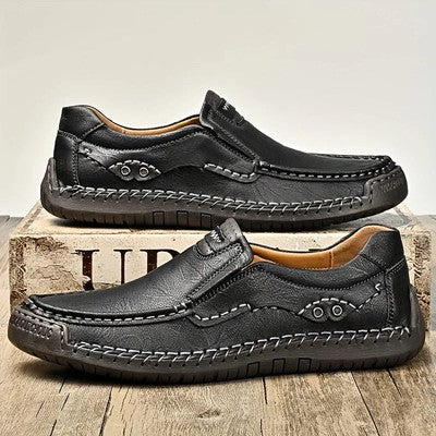 Men'S Solid Color Loafers, Soft Bottom And Surface, Casual Breathable