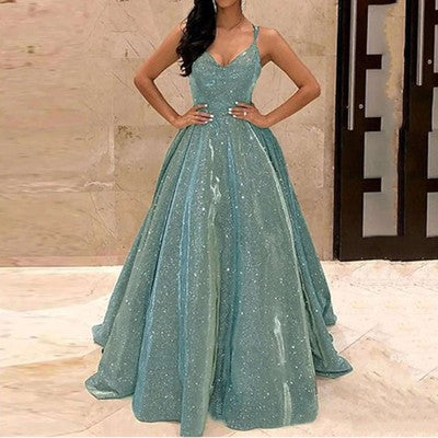 2022 Women's Fashion Sling Slim Dress Evening Dress Long Silk Dress fo