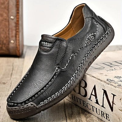Men'S Solid Color Loafers, Soft Bottom And Surface, Casual Breathable