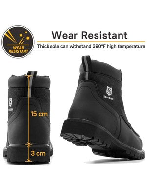 SUADEX Steel Toe Boots for Men Women Waterproof Indestructible Work Sa