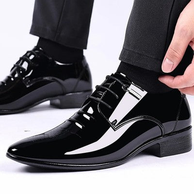 Men's Casual Dress Shoes Mesh Pattern Derby Shoe Classic Lace-up Point