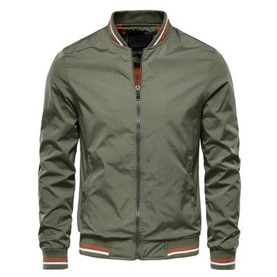 Spring Summer  Jacket Men'S Black Casual Slim Fit Baseball Men'S Jacke