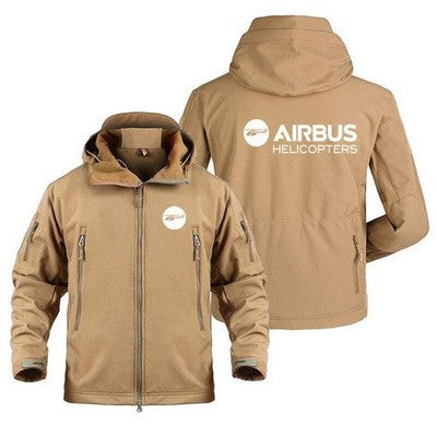 Men's Military Aviation Flight Jacket — Fleece Lined Zip-Up Hooded Pilot Coat