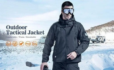 Men's Military Aviation Flight Jacket — Fleece Lined Zip-Up Hooded Pilot Coat
