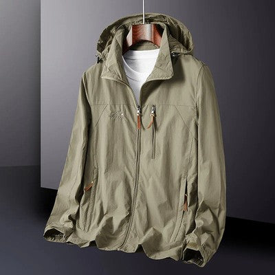 Jacket Men's Autumn Waterproof Breathable Detachable Cap Coat Outdoor