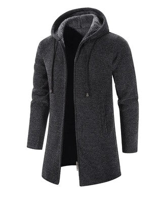 Men's Sweaters Coat Autumn Winter New Hot Warm Zipper Medium Long Card