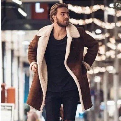 2025 New Men's Clothing Fashion Loose Men's Jackets Winter Polar Fleec