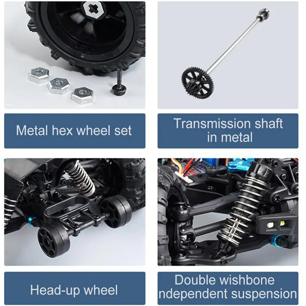 New 1:16 Scale Large RC Cars 50km/h High Speed Children Toys RC Cars Remote Con image 4