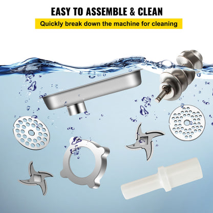 VEVOR 122 Kg/H 250 KG/H Electric Meat Mincer Chopper Heavy Duty Food Processors image 5